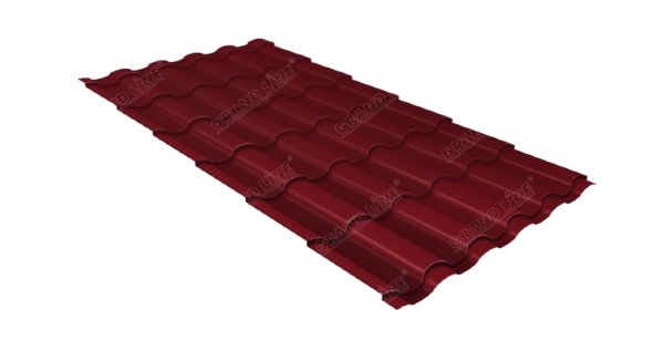 Металлочерепица кредо 0,45 Drap RAL 3005 красное вино купить в Чите