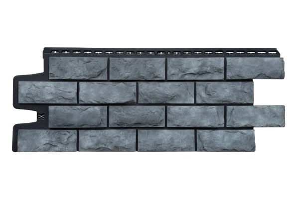 Фасадные панели Grand Line Колотый Камень Антрацит, Шов черный купить в Чите